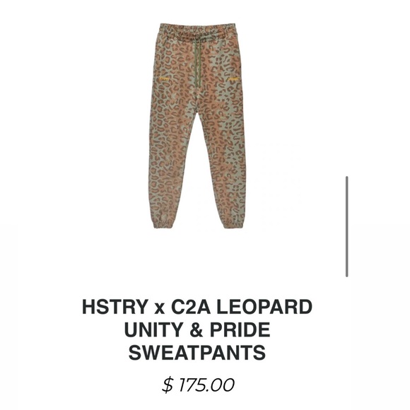 HSTRY NAS HSTRY x C2A LEOPARD UNITY & PRIDE SWEATPANTS - Limited edition! - Picture 1 of 13